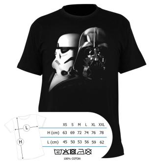 TAŠKA - Tričko Star Wars - "Vader A Trooper" Pánske, Čierne Xxl